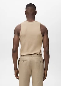 Slim-fit ribbed tank top