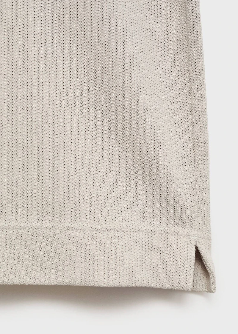 Cotton fine-knit t-shirt