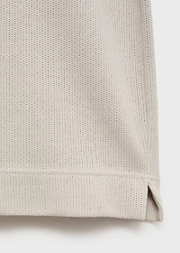 Cotton fine-knit t-shirt