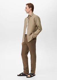 Linen pinstripe shirt