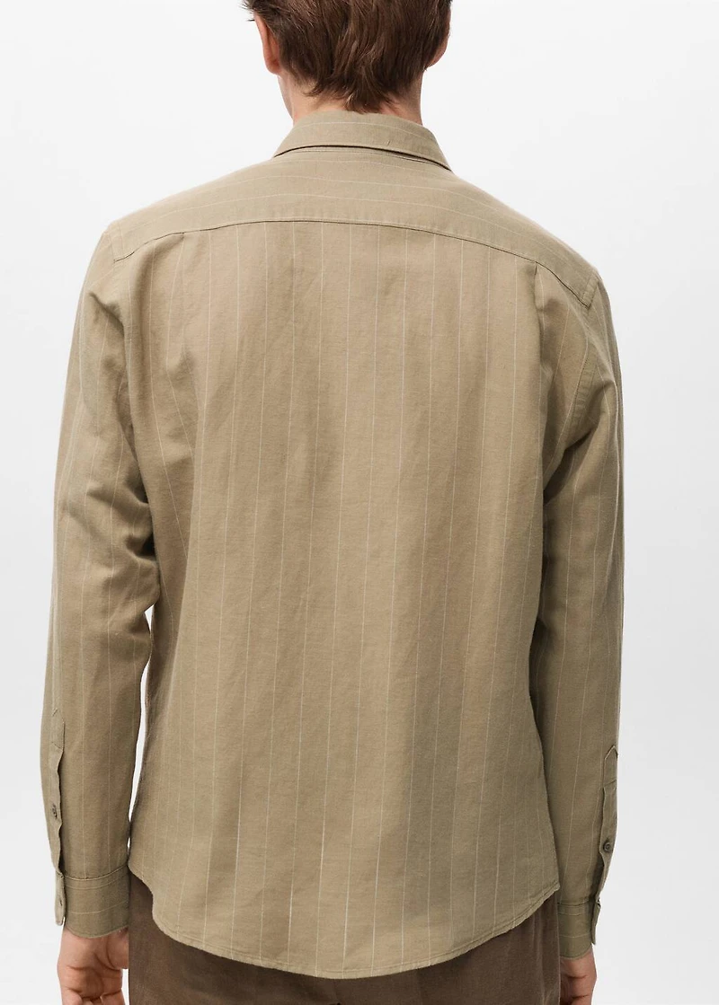 Linen pinstripe shirt