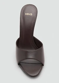 Heel leather sandals
