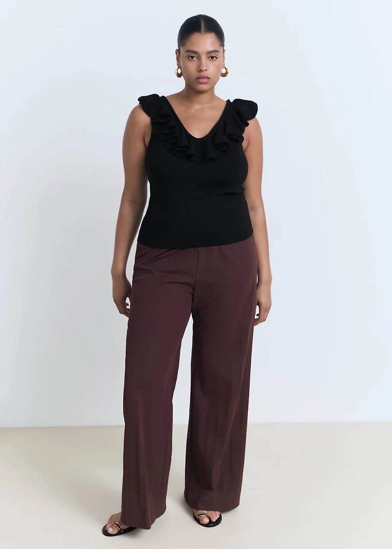 Ruffle knit top