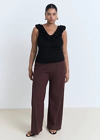 Ruffle knit top