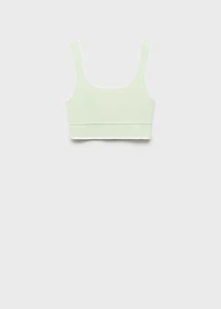 Knitted top with contrasting trim