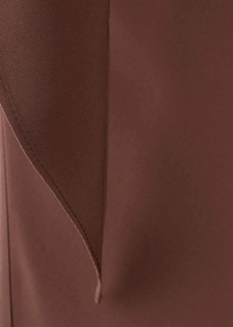 Asymmetrical dress with knot strap