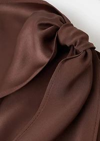 Asymmetrical dress with knot strap