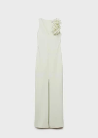 Floral dress with slit detail