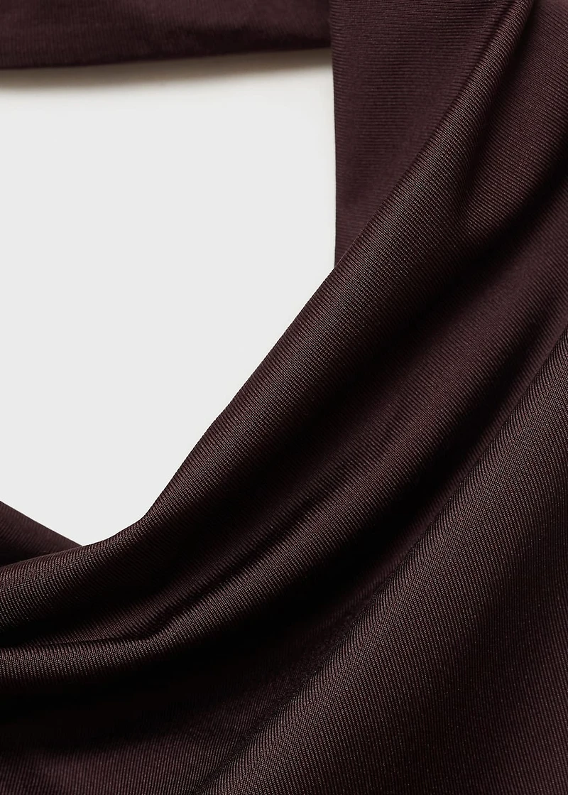Draped halter top