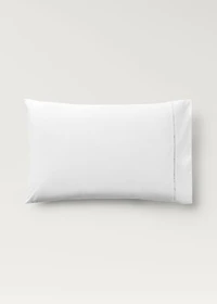 Two cotton percale pillowcases with hemstitch 50x75 cm
