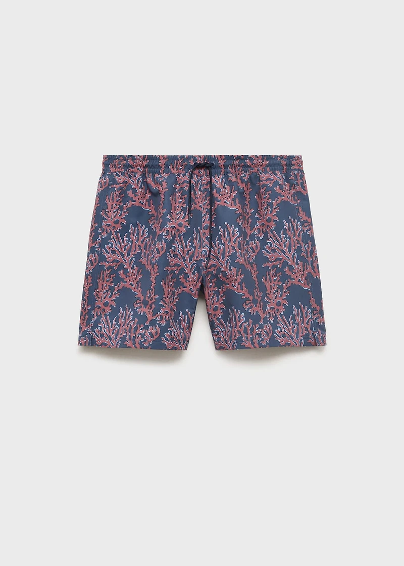 Swimsuit with coral print