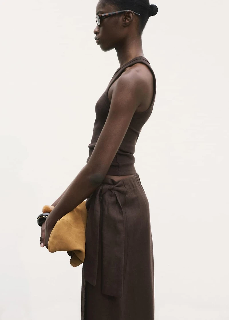 Linen sarong skirt