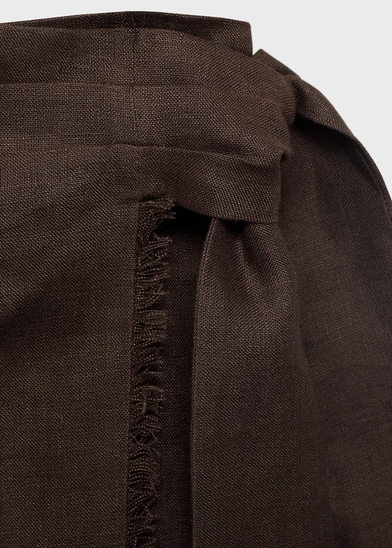 Linen sarong skirt