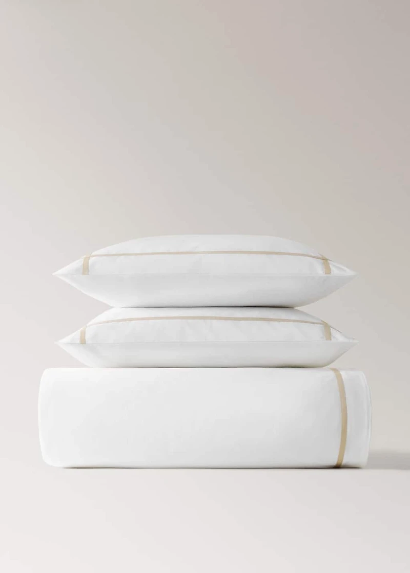 200-thread count percale cotton duvet cover for 180/200 cm bed