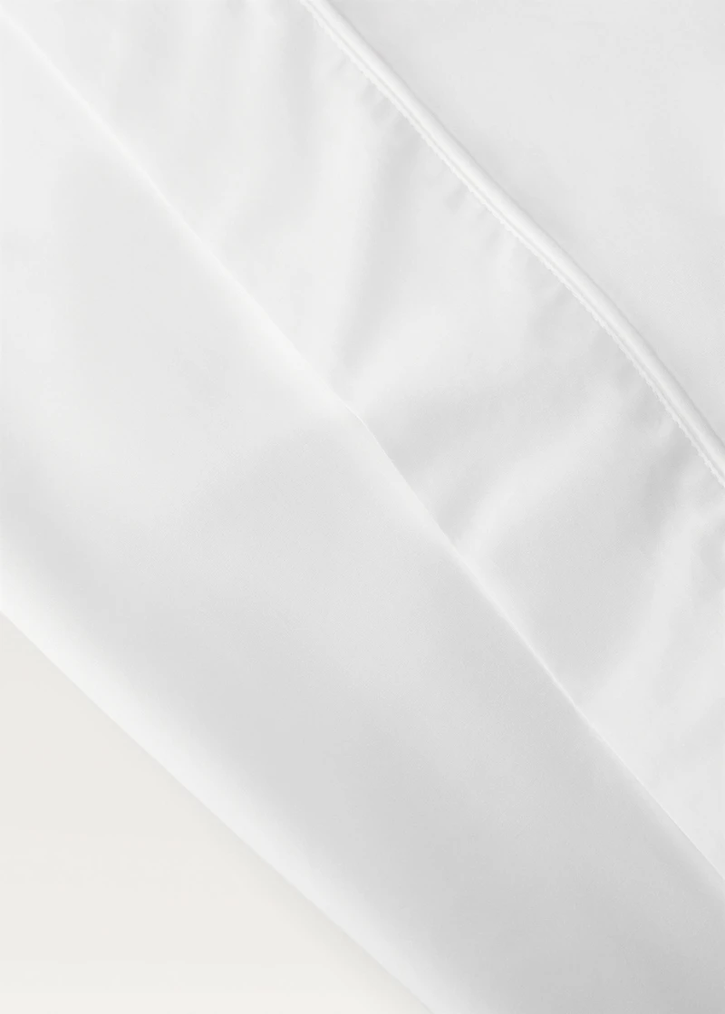500-thread count cotton percale duvet cover with rounded piping detail for 135/140cm bed