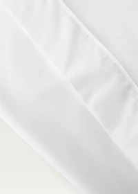 500-thread count cotton percale duvet cover with rounded piping detail for 135/140cm bed