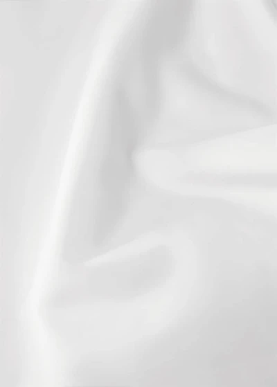 500-thread count cotton percale top sheet with rounded piping detail for 90cm bed