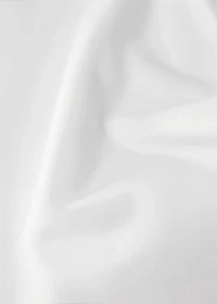 500-thread count cotton percale top sheet with rounded piping detail for 90cm bed