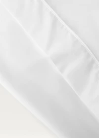 500-thread count cotton percale top sheet with rounded piping detail for 90cm bed