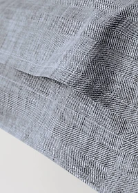 Two percale cotton herringbone-print pillowcases 60x60 cm