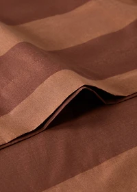 Percale cotton striped pillowcase 45x110cm