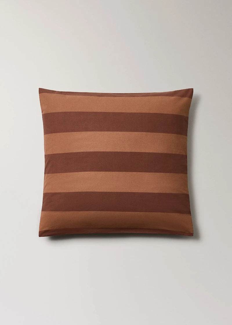 Two cotton percale pillowcases with double overlock 60x60 cm