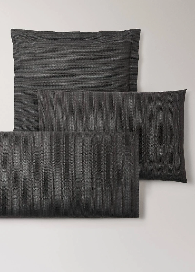 Two percale cotton tailored-print pillowcases 50x75cm
