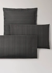 Two percale cotton tailored-print pillowcases 50x75cm