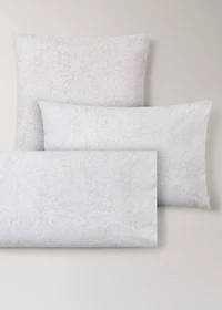 Percale cotton floral-print pillowcase 45x110cm