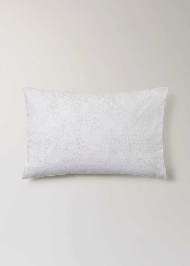 Two cotton percale pillowcases with blurred floral print 50x75 cm