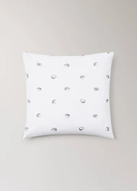 Children's percale cotton pillowcase with hedgehog print 60x60 cm