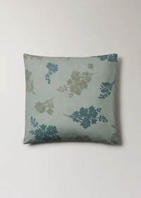 200-thread count percale cotton pillowcase with blurred floral print 60x60 cm