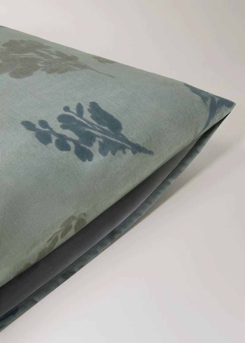 200-thread count percale cotton pillowcase with blurred floral print 60x60 cm