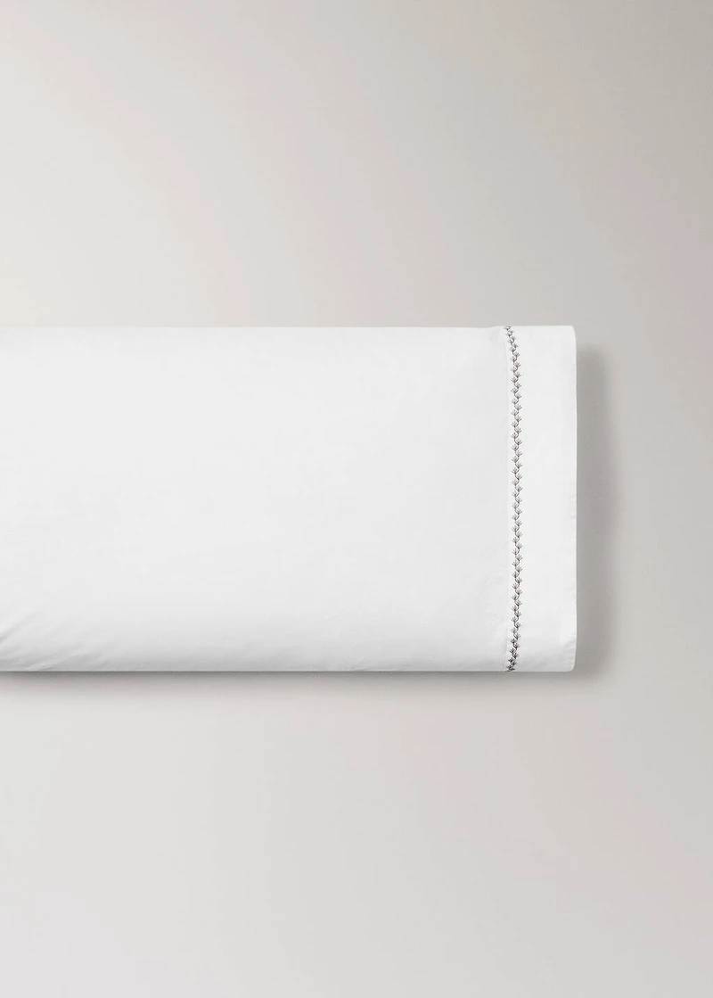 Children's pillow case 200 thread count cotton percale 45x110cm