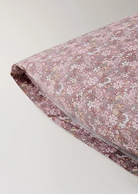 Percale cotton pillowcase with small floral print 50x75 cm