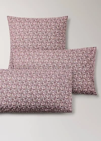 Percale cotton pillowcase with small floral print 50x75 cm