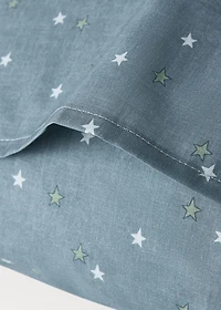 Children's percale cotton pillowcase with star print 30x50 cm