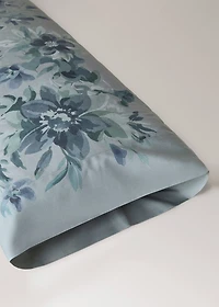 Percale cotton watercolour floral-print pillowcase 45x110 cm