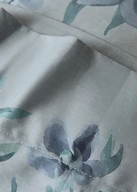 Percale cotton watercolour floral-print pillowcase 45x110 cm