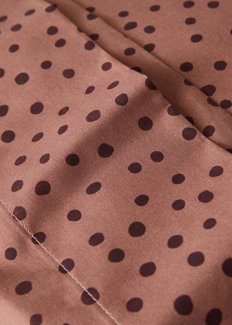 200-thread count percale cotton pillowcase with polka-dot print 45x110 cm