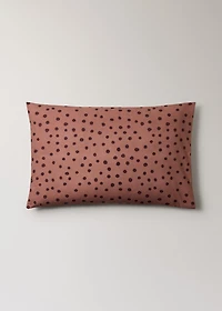 200-thread count percale cotton pillowcase with polka-dot print 50x75 cm