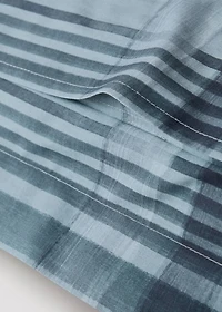 Percale cotton watercolor check-print pillowcase 60x60 cm