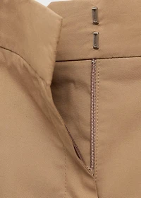 Mid-rise wide-leg pants