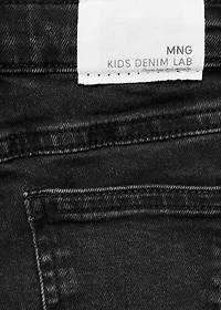 Frayed low-rise skinny jeans