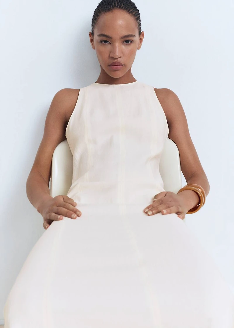 Flared midi-dress