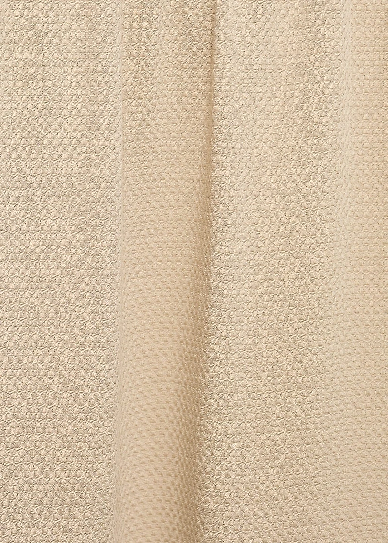 Straight-fit pants with elastic waist