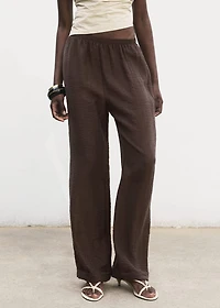 Lyocell pants with elastic waistband