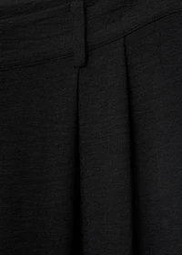 Straight-fit pleated pants