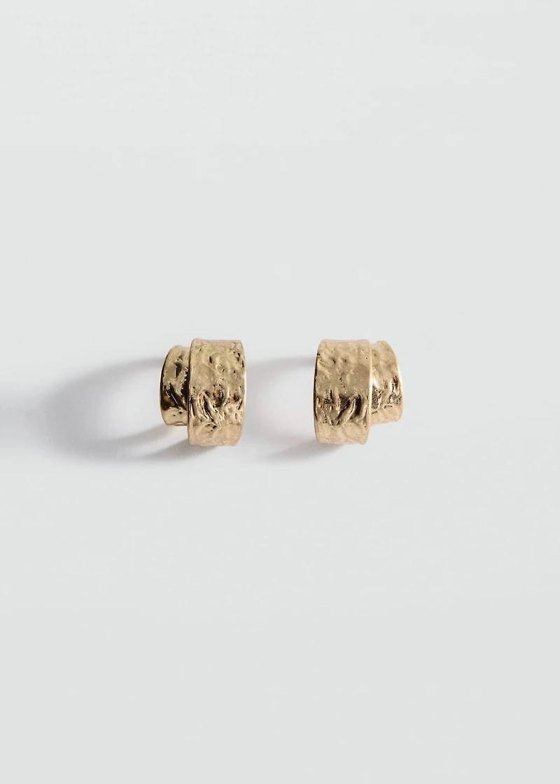 Textured double hoop earrings