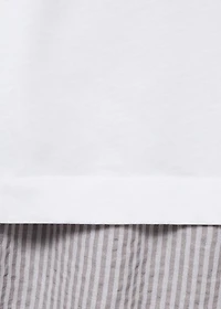 Seersucker striped two-piece pajamas